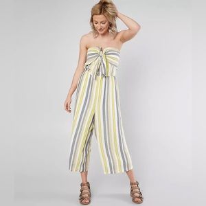 Daytrip Strapless Striped Wide Leg Jumpsuit